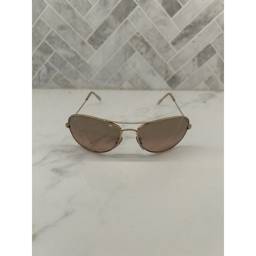 Ray-Ban Gold and Brown Sunglasses